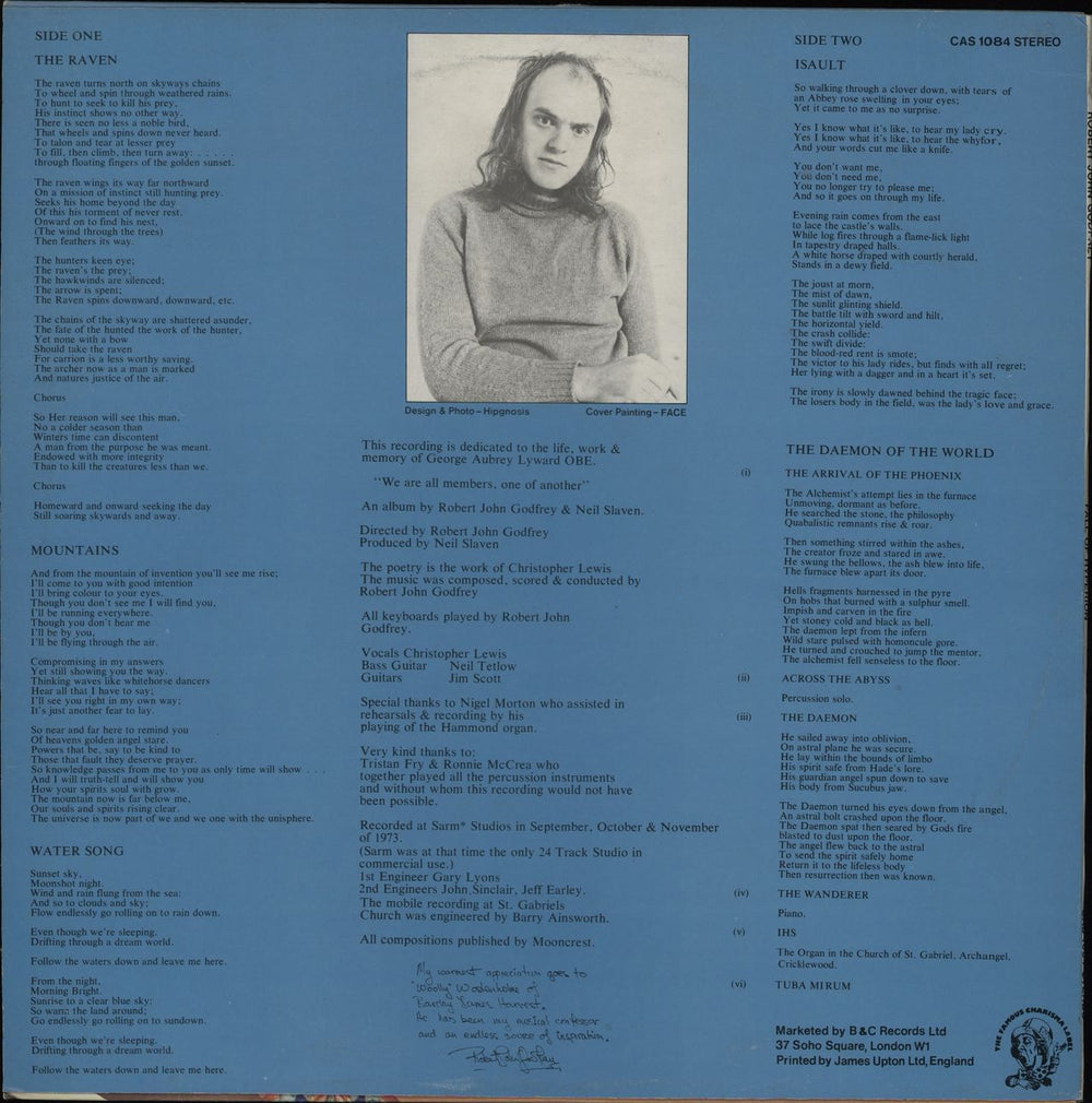 Robert John Godfrey Fall Of Hyperion UK vinyl LP album (LP record)