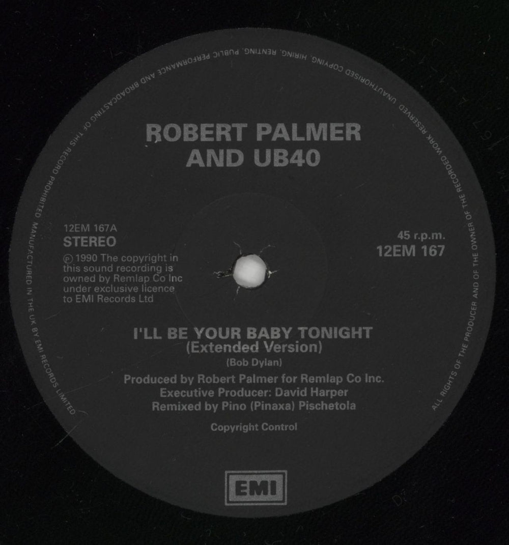 Robert Palmer I'll Be Your Baby Tonight UK 12" vinyl single (12 inch record / Maxi-single) PLM12IL24480