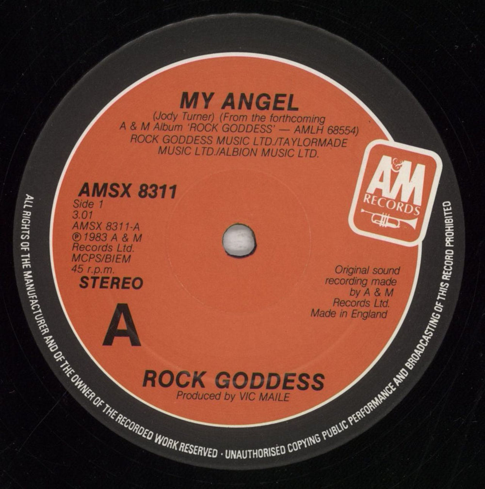 Rock Goddess My Angel UK 12" vinyl single (12 inch record / Maxi-single) RGO12MY724236