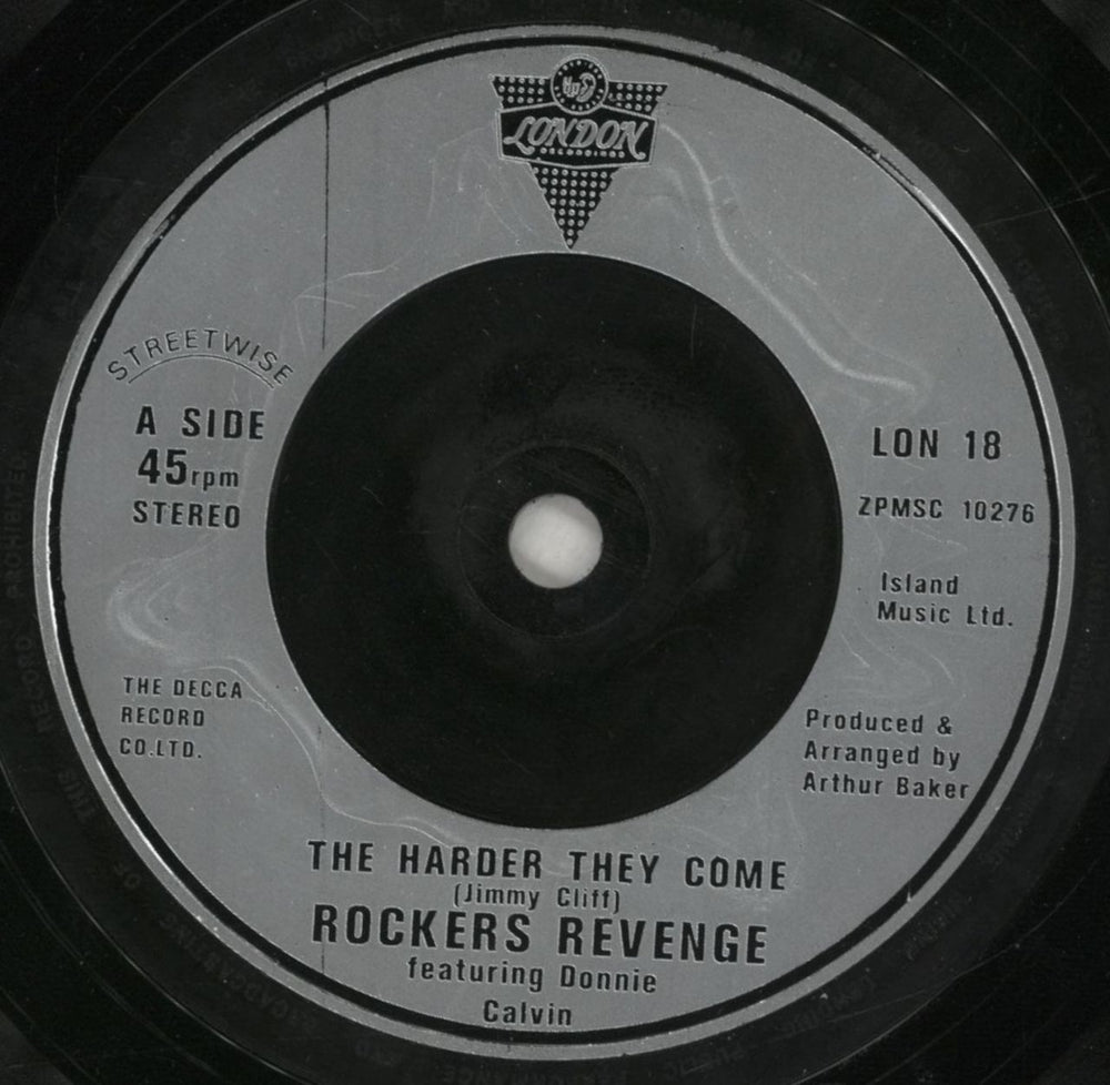 Rocker's Revenge The Harder They Come UK 7" vinyl single (7 inch record / 45) RVN07TH571298