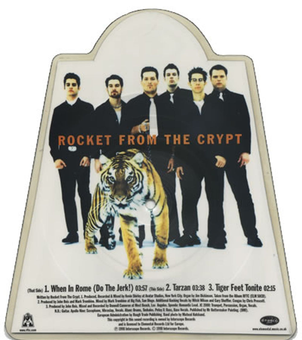 Rocket From The Crypt When In Rome - Shaped UK shaped picture disc (picture disc vinyl record) RFCSHWH118554