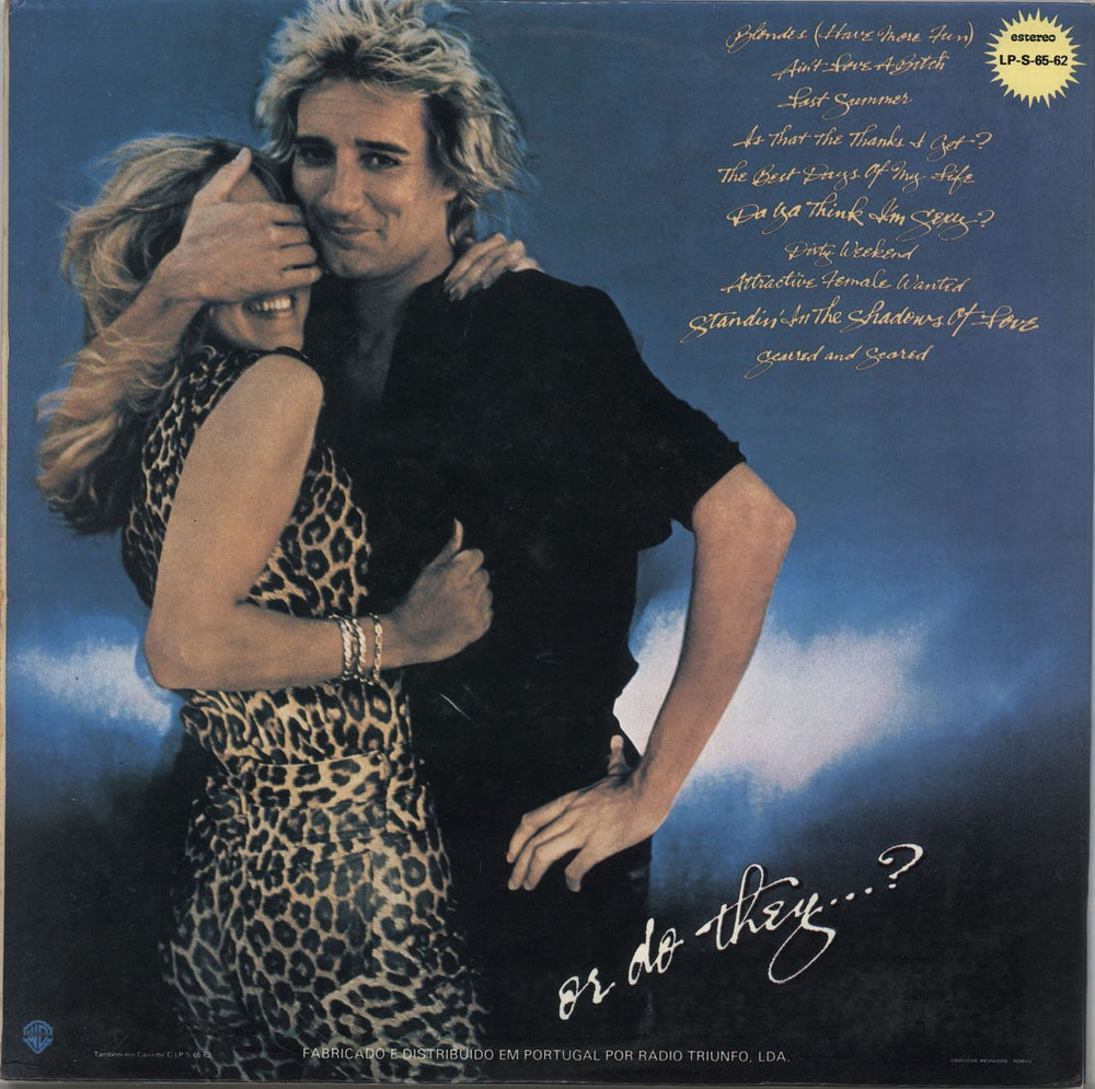 Rod Stewart Blondes Have More Fun Portugese vinyl LP album (LP record)