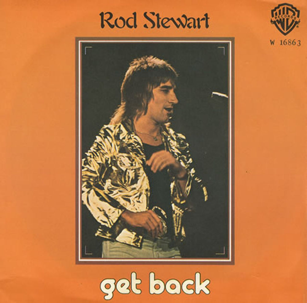 Rod Stewart Get Back Italian 7" vinyl single (7 inch record / 45) W16863