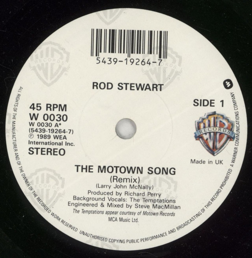 Rod Stewart The Motown Song UK 7" vinyl single (7 inch record / 45) ROD07TH49353