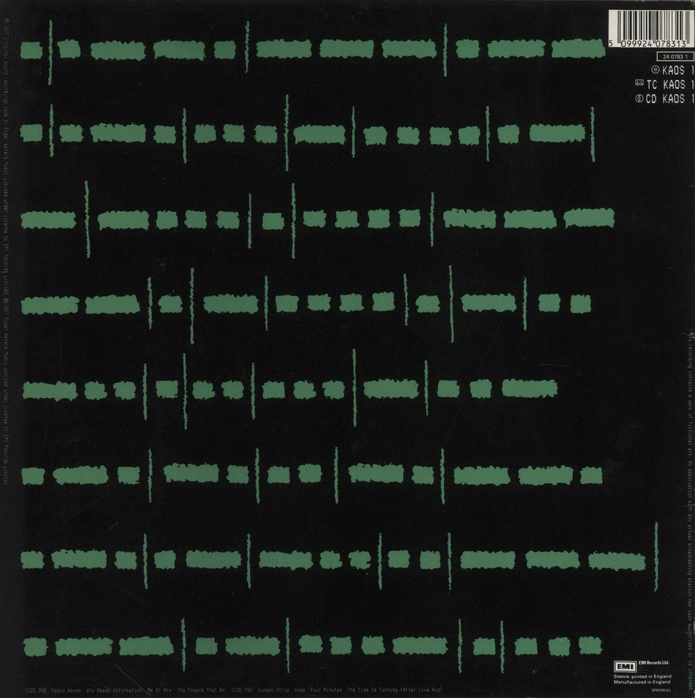 Roger Waters Radio K.A.O.S. - EX - No Sticker UK vinyl LP album (LP record) 5099924078313