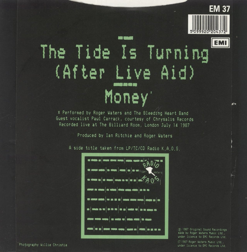 Roger Waters The Tide Is Turning UK 7" vinyl single (7 inch record / 45) 5099920204372