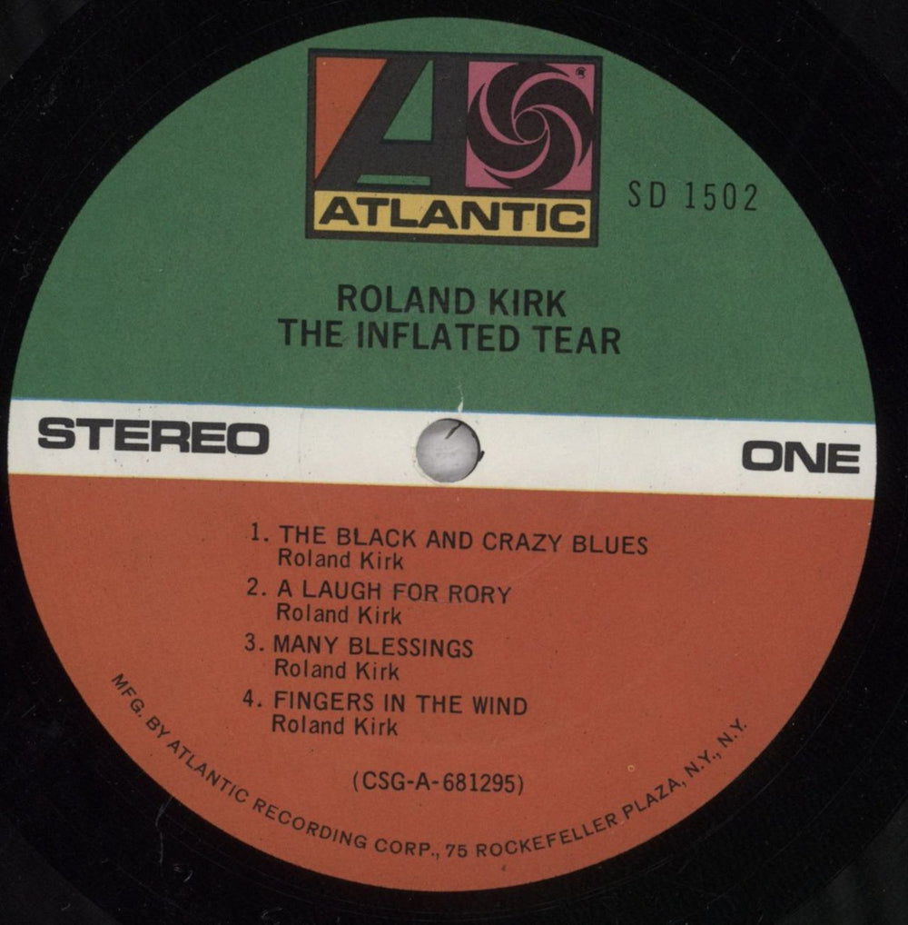 Roland Kirk The Inflated Tear US vinyl LP album (LP record) LKKLPTH845090