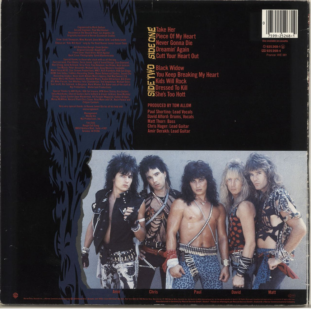 Rough Cutt Rough Cutt German vinyl LP album (LP record) 075992526814