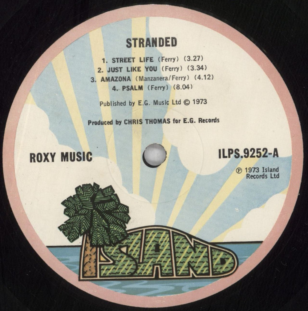 Roxy Music Stranded UK vinyl LP album (LP record) RXYLPST254296