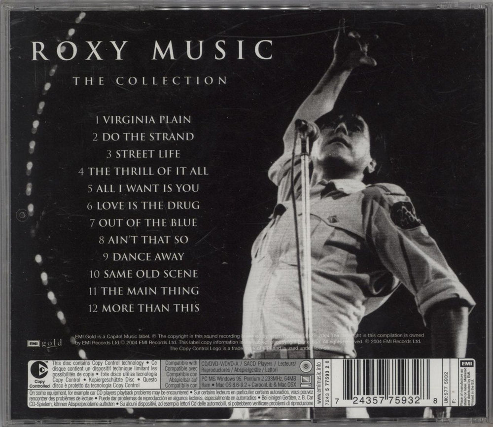 Roxy Music The Collection UK CD album (CDLP) 724357759328