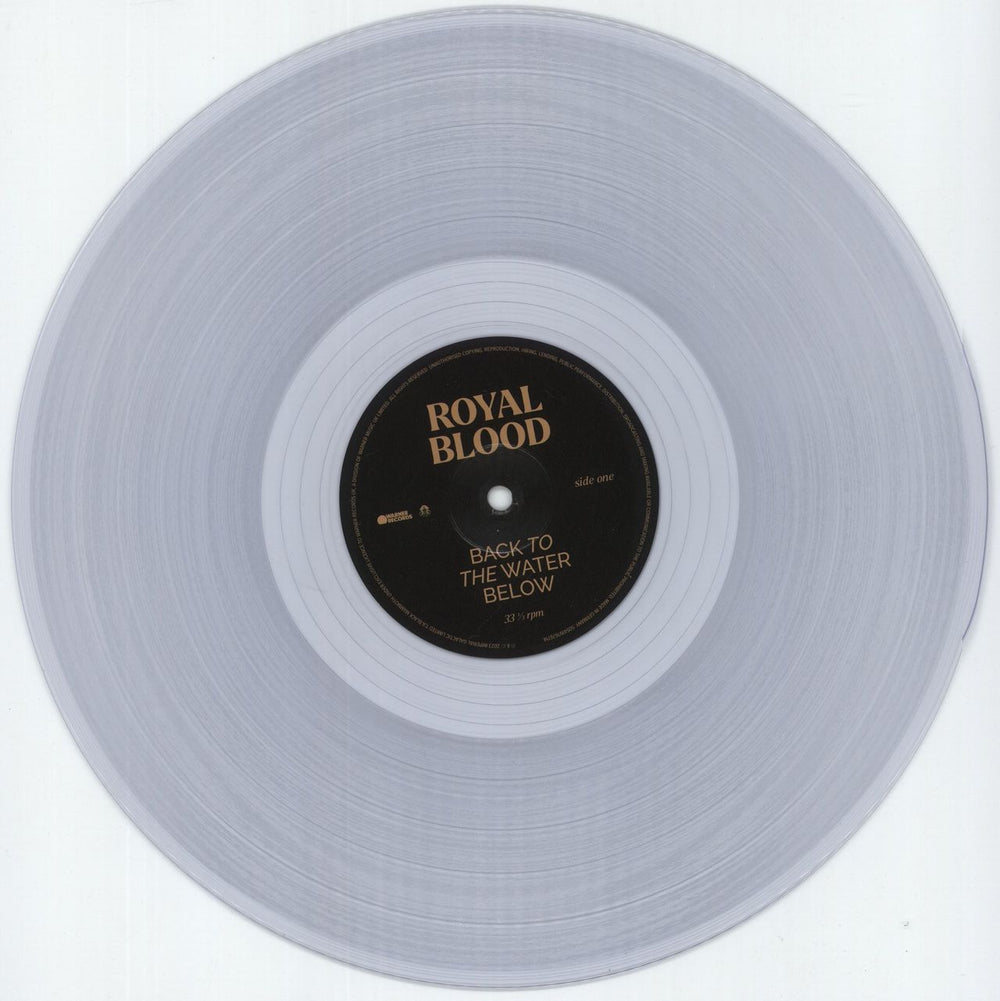 Royal Blood Back To The Water Below - Clear Vinyl - Assai - Autographed UK vinyl LP album (LP record) R-8LPBA877098