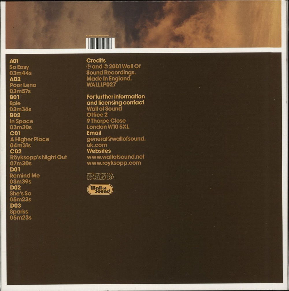 Royksopp Melody A.M. UK 2-LP vinyl record set (Double LP Album) 5028589014817