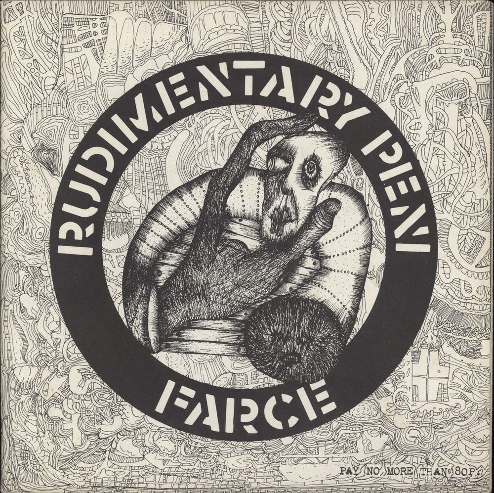 Rudimentary Peni Farce EP UK 7" vinyl single (7 inch record / 45) 221984/2