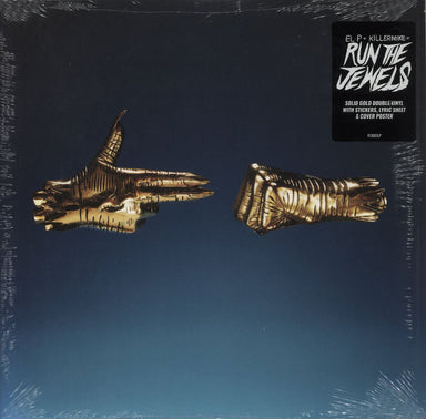 Run The Jewels Run The Jewels 3 - Gold Vinyl + RTJ Pendant & Gold Chain - Sealed US 2-LP vinyl record set (Double LP Album) RTJ003LP
