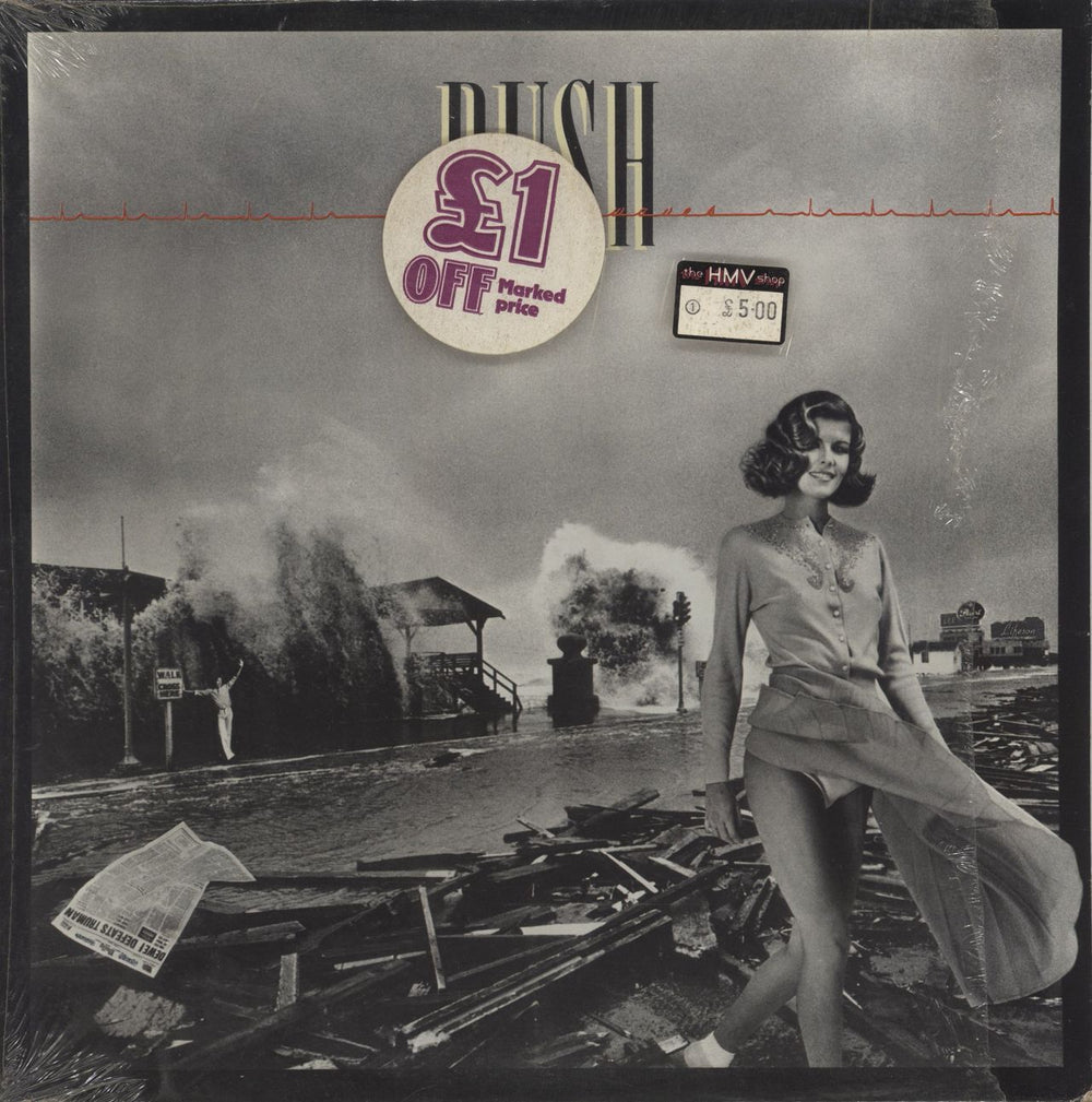 Rush Permanent Waves - Censored Sleeve - Opened shrink UK vinyl LP album (LP record) 9100071