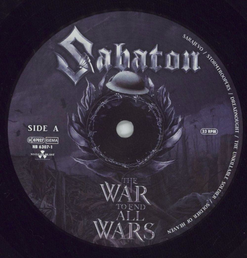 Sabaton The War To End All Wars UK vinyl LP album (LP record) 0BBLPTH849179