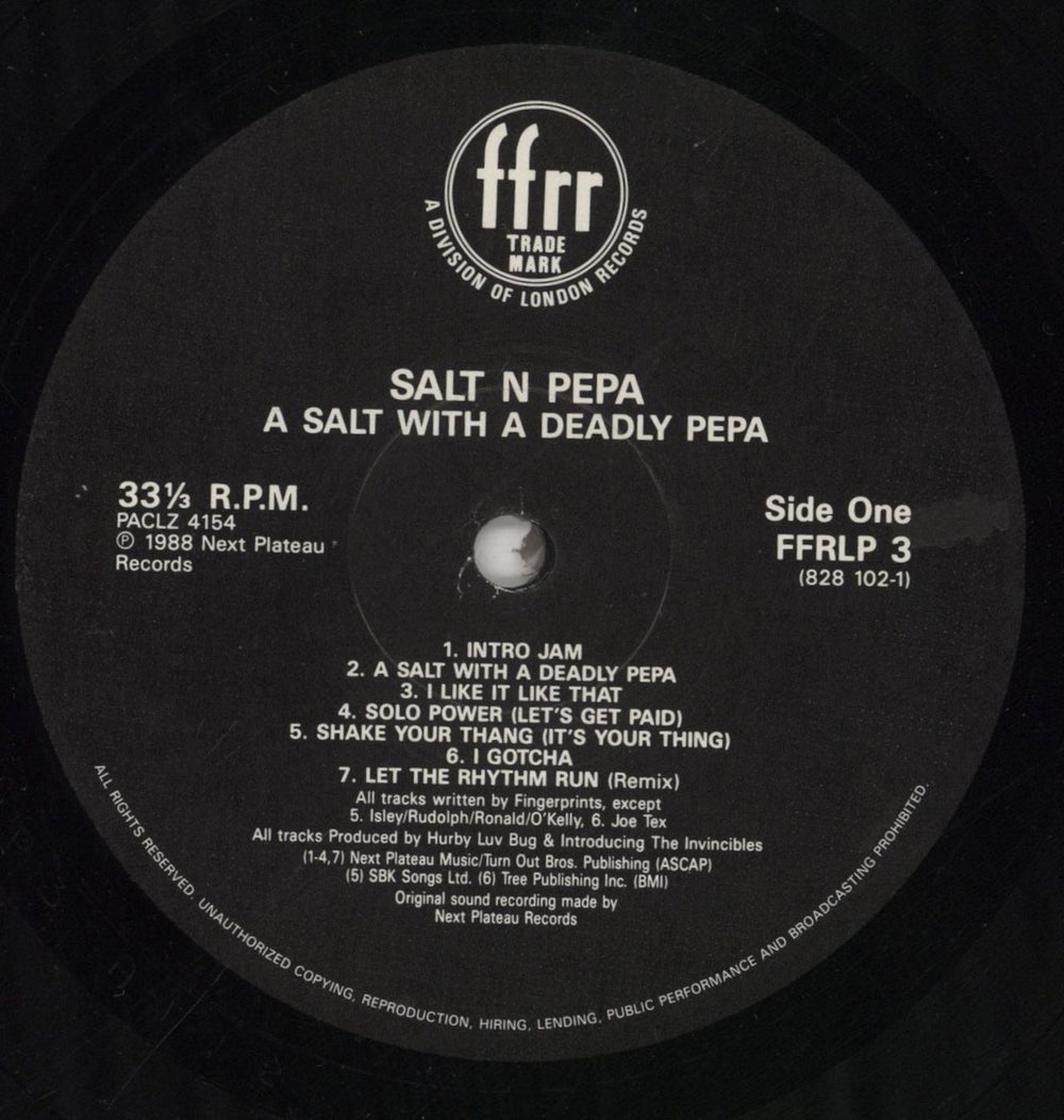 Salt N Pepa A Salt With A Deadly Pepa UK vinyl LP album (LP record) S-PLPAS793367