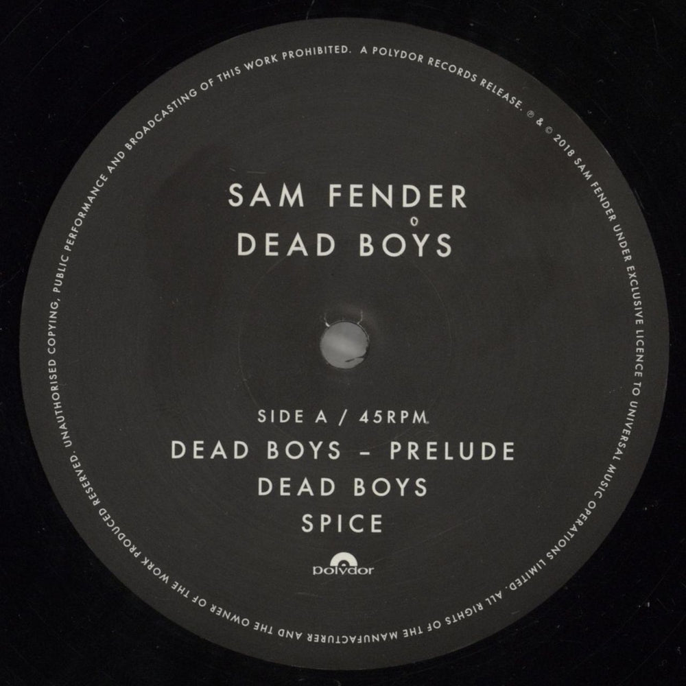 Sam Fender Dead Boys EP UK 12" vinyl single (12 inch record / Maxi-single) 0BN12DE798234