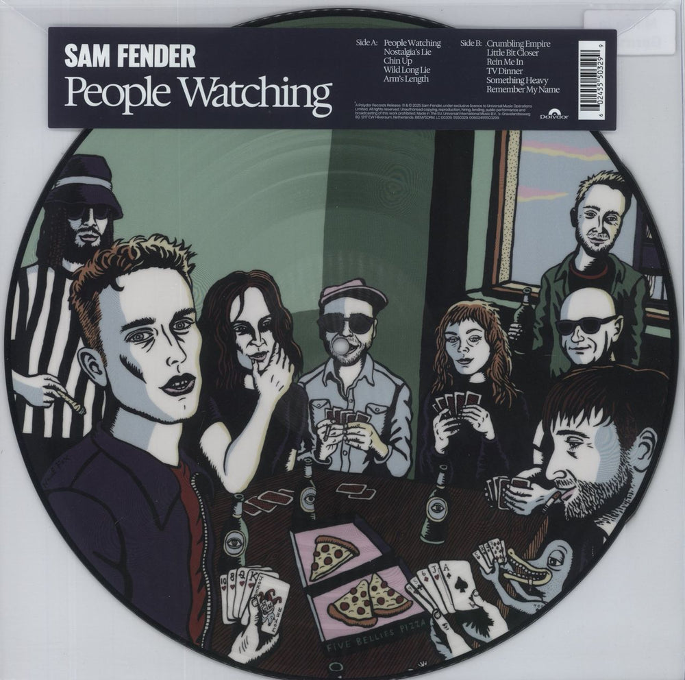 Sam Fender People Watching - Neal Fox Artwork Picture Disc + Autographed Lyric Print UK picture disc LP (vinyl picture disc album) 0602455503299