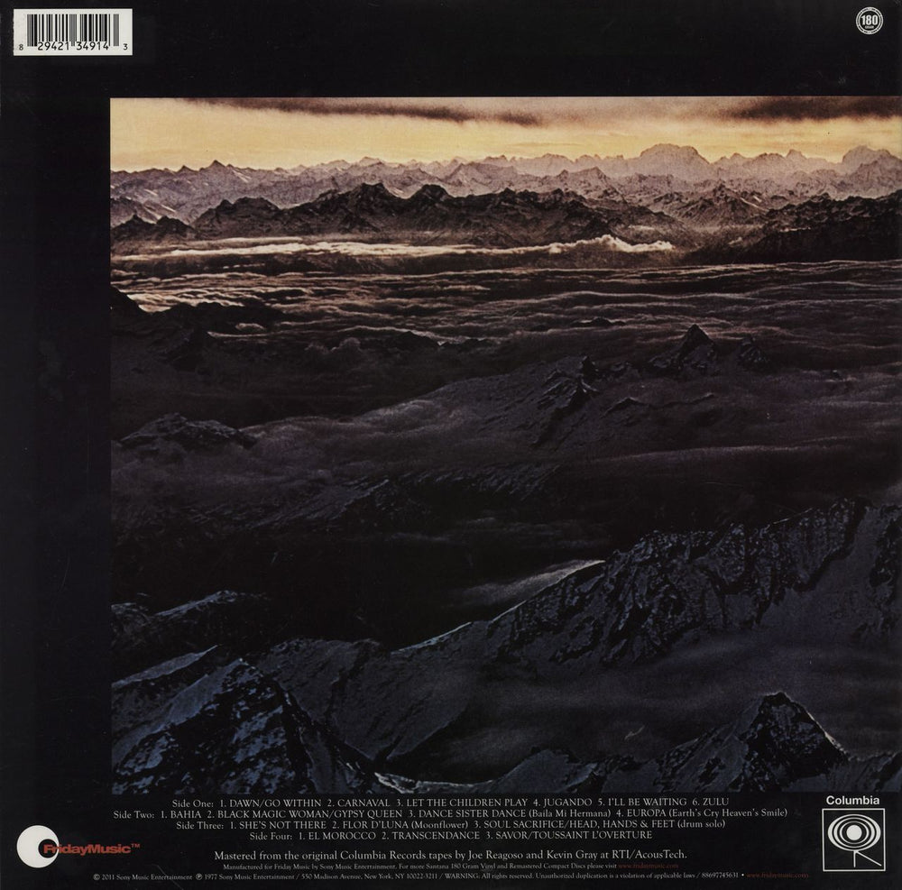 Santana Moonflower - 180g US 2-LP vinyl record set (Double LP Album) 829421349143