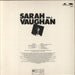 Sarah Vaughan Sarah Vaughan Vol. 1 UK vinyl LP album (LP record)