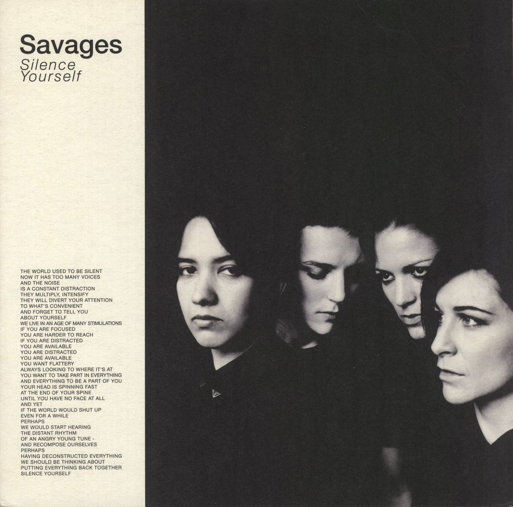 Savages Silence Yourself - EX UK vinyl LP album (LP record) OLE-1036-1