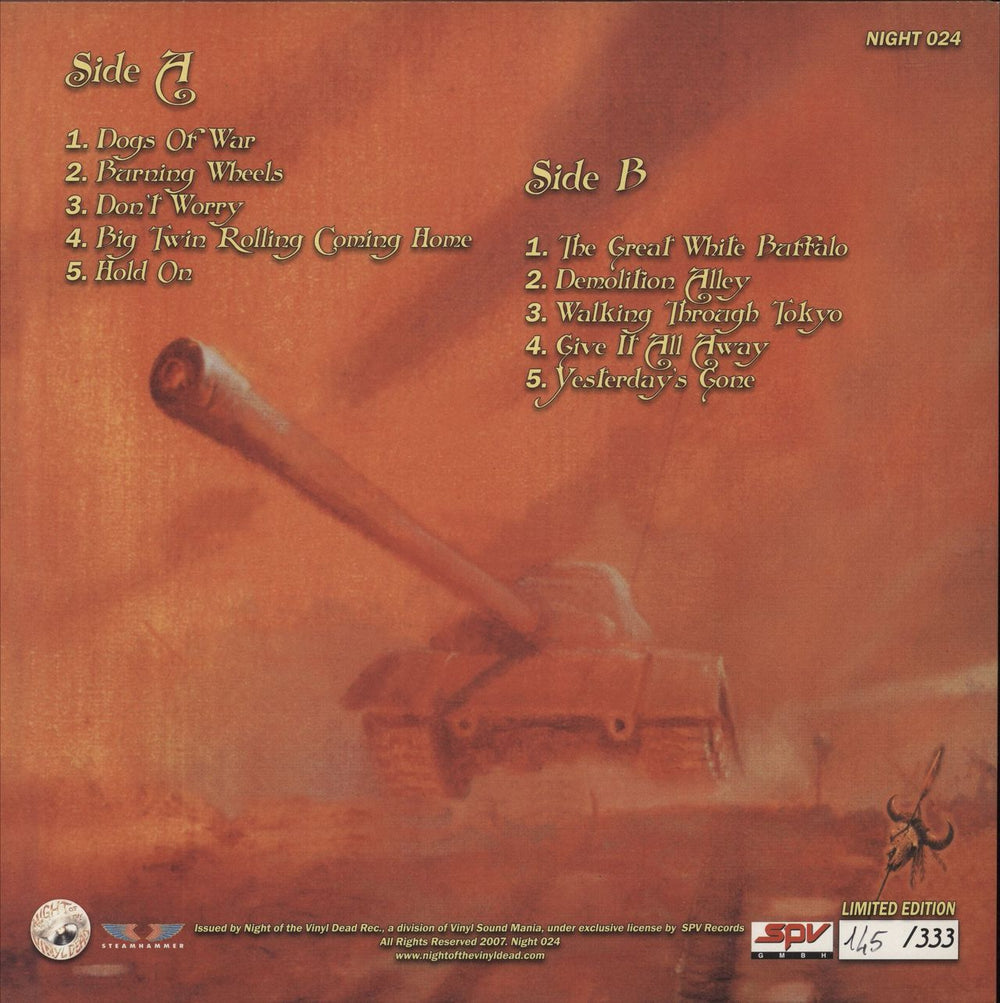 Saxon Dogs Of War - Sandy Vinyl + Stickers Italian vinyl LP album (LP record)