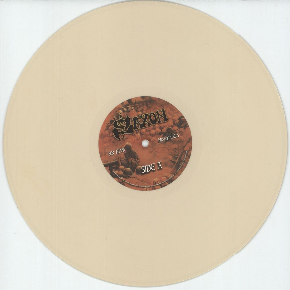 Saxon Dogs Of War - Sandy Vinyl + Stickers Italian vinyl LP album (LP record) SAXLPDO872104