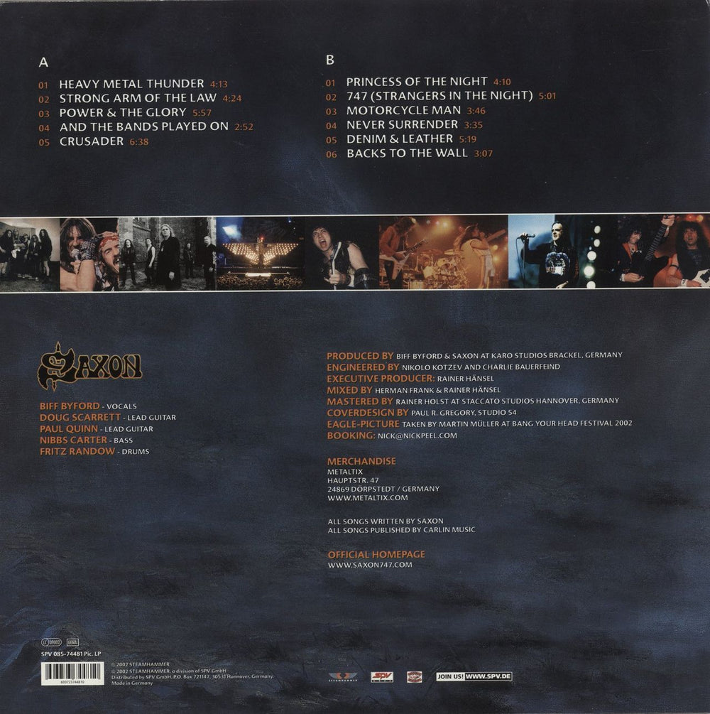 Saxon Heavy Metal Thunder German picture disc LP (vinyl picture disc album) 693723744810