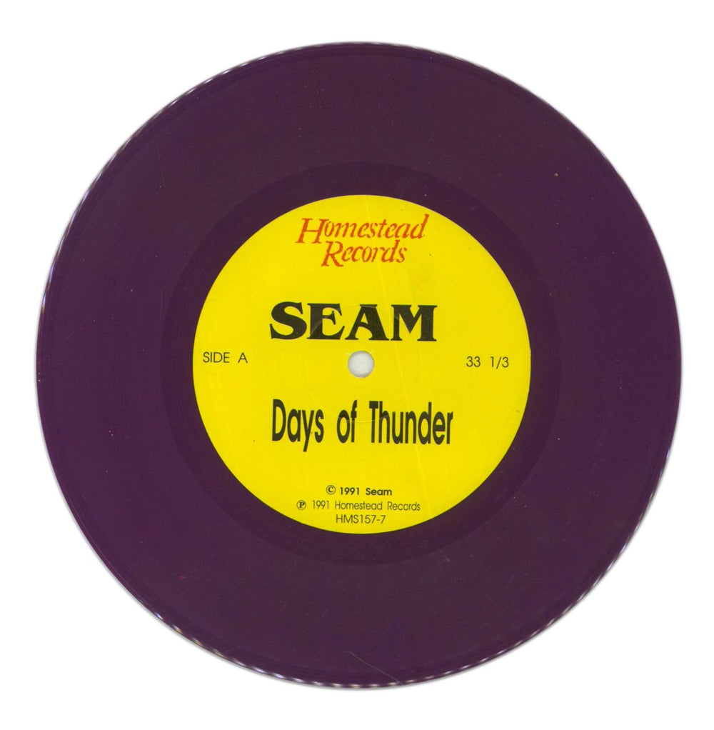 Seam Days Of Thunder - Purple Vinyl US 7" vinyl single (7 inch record / 45) SD407DA852968