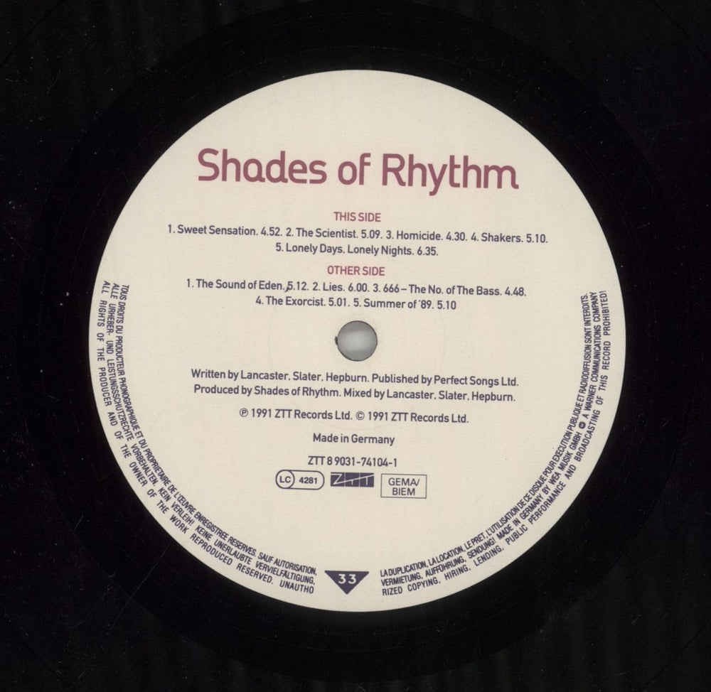 Shades Of Rhythm Shades Of Rhythm UK vinyl LP album (LP record) SORLPSH859235