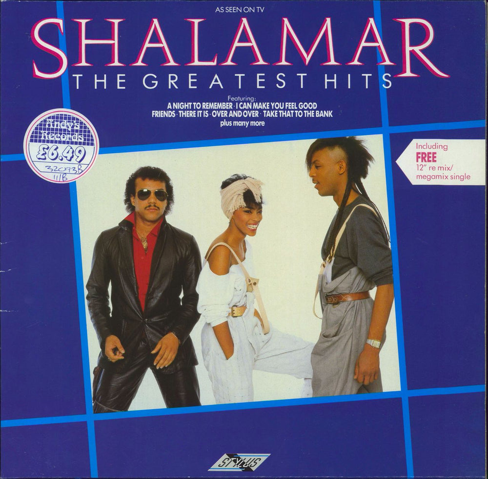 Shalamar The Greatest Hits + Bonus 12" UK vinyl LP album (LP record) SMR8615