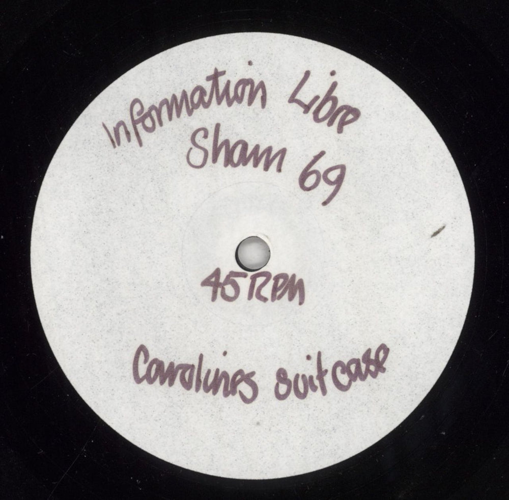 Sham 69 M25 - White Label UK 12" vinyl single (12 inch record / Maxi-single)