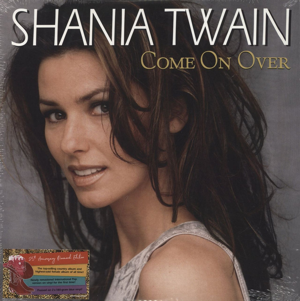 Shania Twain Come On Over: 25th Anniversary - 180 Gram Blue Vinyl - Sealed UK 2-LP vinyl record set (Double LP Album) 00602455654380