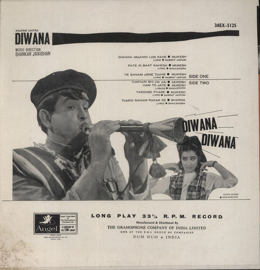 Shankar-Jaikishan Diwana - VG Indian vinyl LP album (LP record)