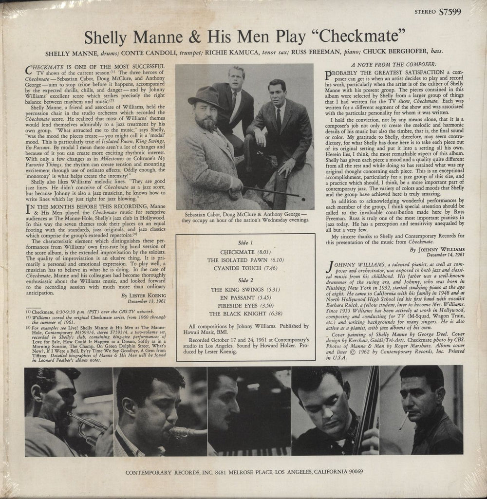Shelly Manne Checkmate US vinyl LP album (LP record)