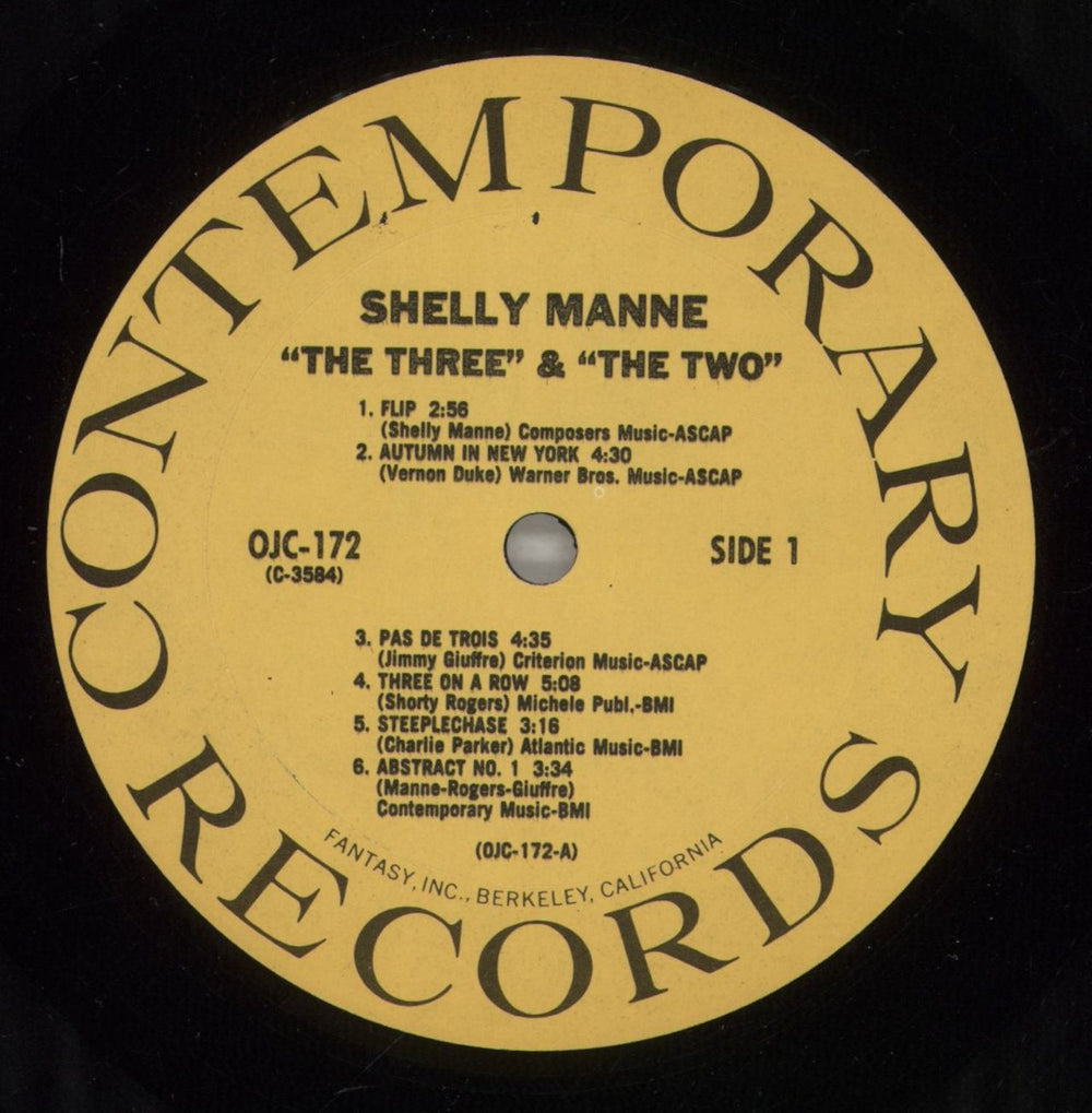 Shelly Manne 'The Three' & 'The Two' US vinyl LP album (LP record) MNNLPTH875606
