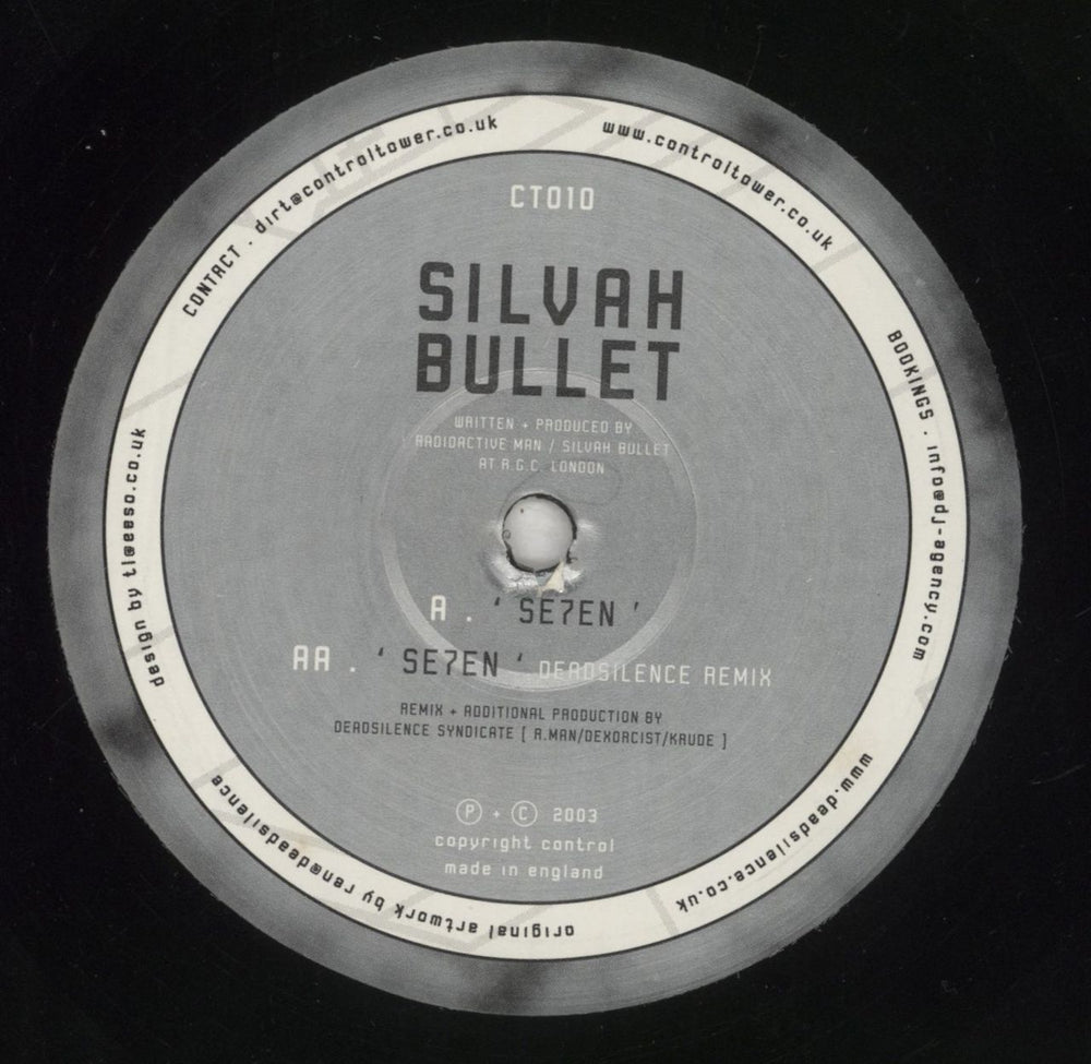 Silver Bullet Se7en UK 10" vinyl single (10 inch record) CT010