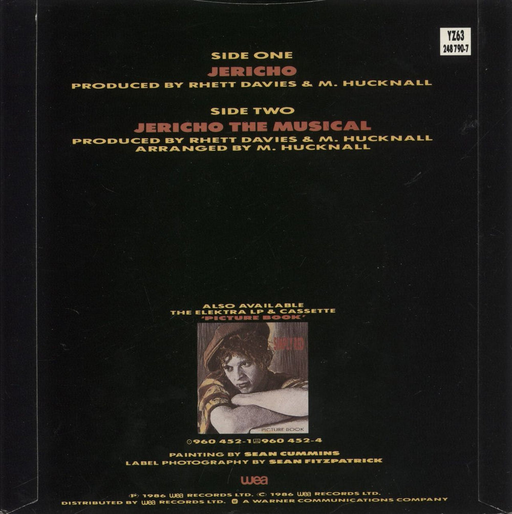 Simply Red Jericho UK 7" vinyl single (7 inch record / 45)