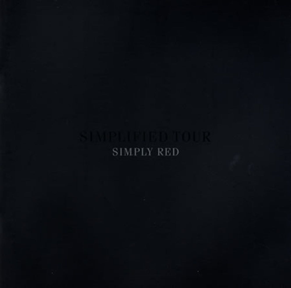 Simply Red Simplified Tour Programme UK tour programme