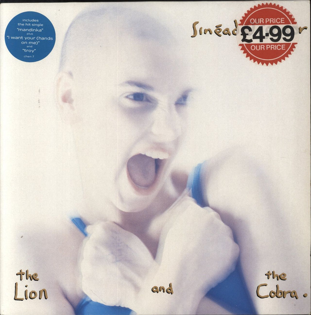 Sinead O'Connor The Lion And The Cobra + Hype Sticker - EX UK vinyl LP album (LP record) CHEN7