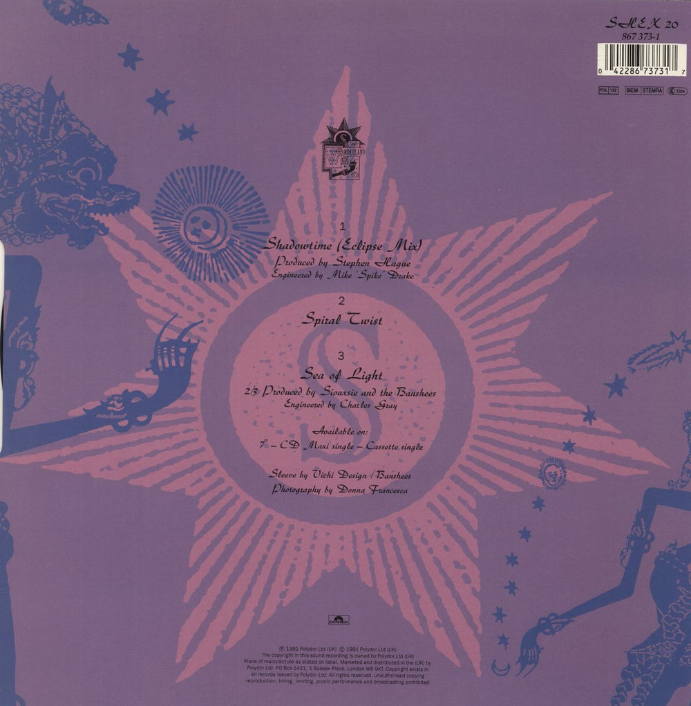 Siouxsie & The Banshees Shadowtime [Eclipse Mix] UK 12" vinyl single (12 inch record / Maxi-single) 042286737317