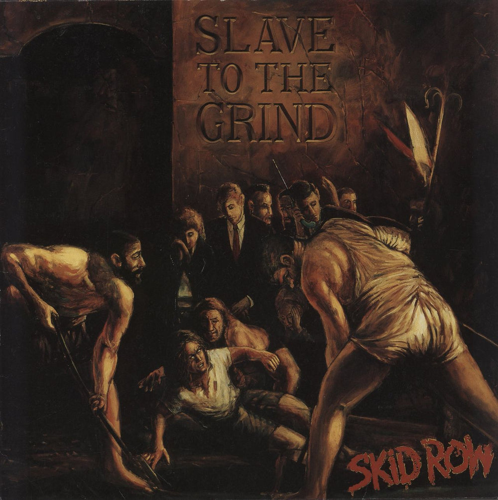 Skid Row (80s) Slave To The Grind - No Hype Sticker UK vinyl LP album (LP record) WX423