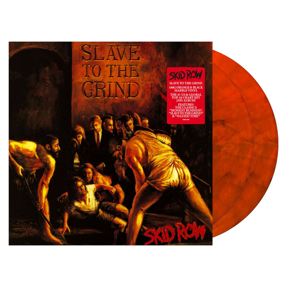 Skid Row (80s) Slave To The Grind - Orange & Black Marble Vinyl - Sealed Canadian 2-LP vinyl record set (Double LP Album) 538671030