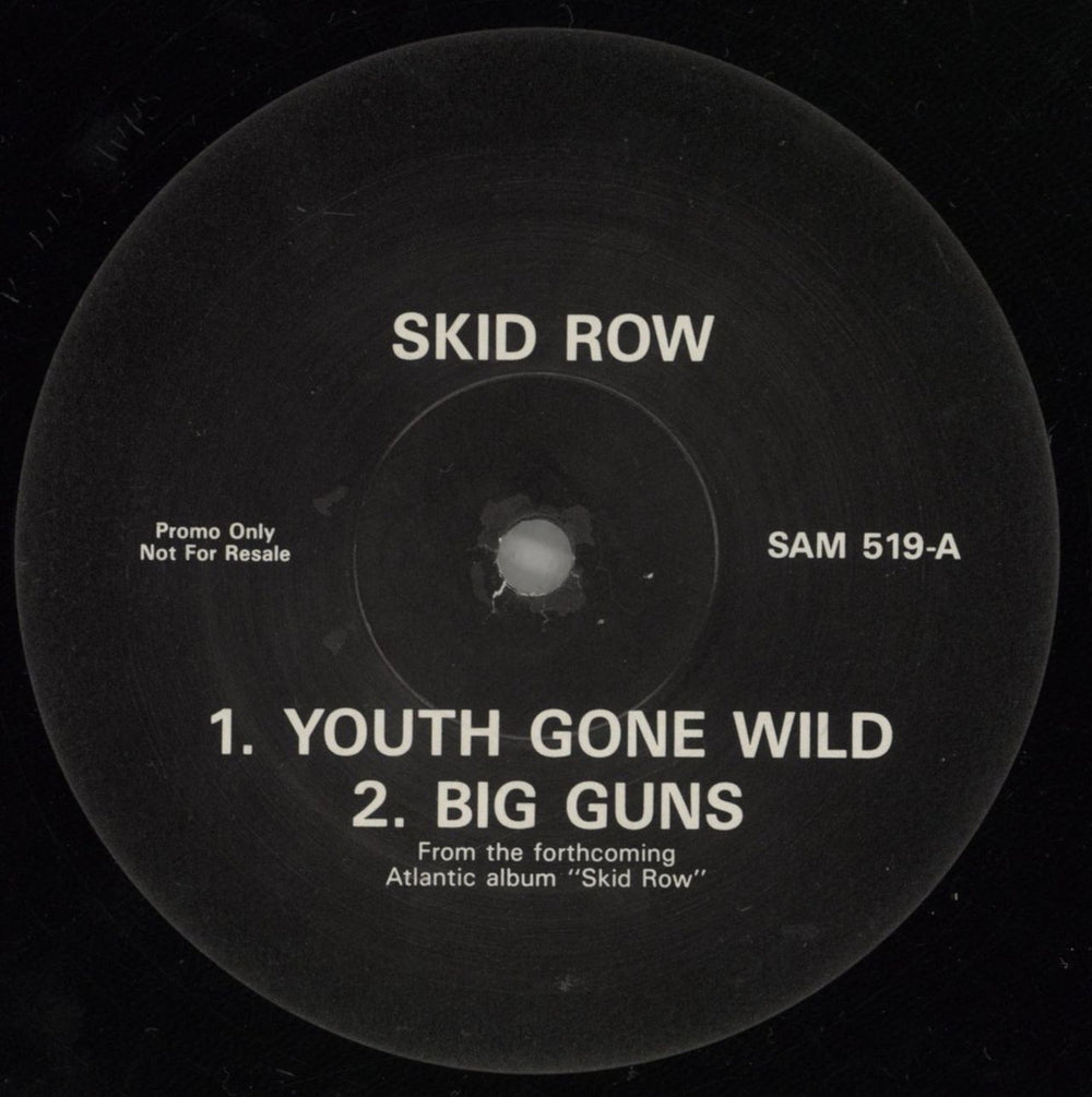 Skid Row (80s) Youth Gone Wild UK Promo 12" vinyl single (12 inch record / Maxi-single) SAM519