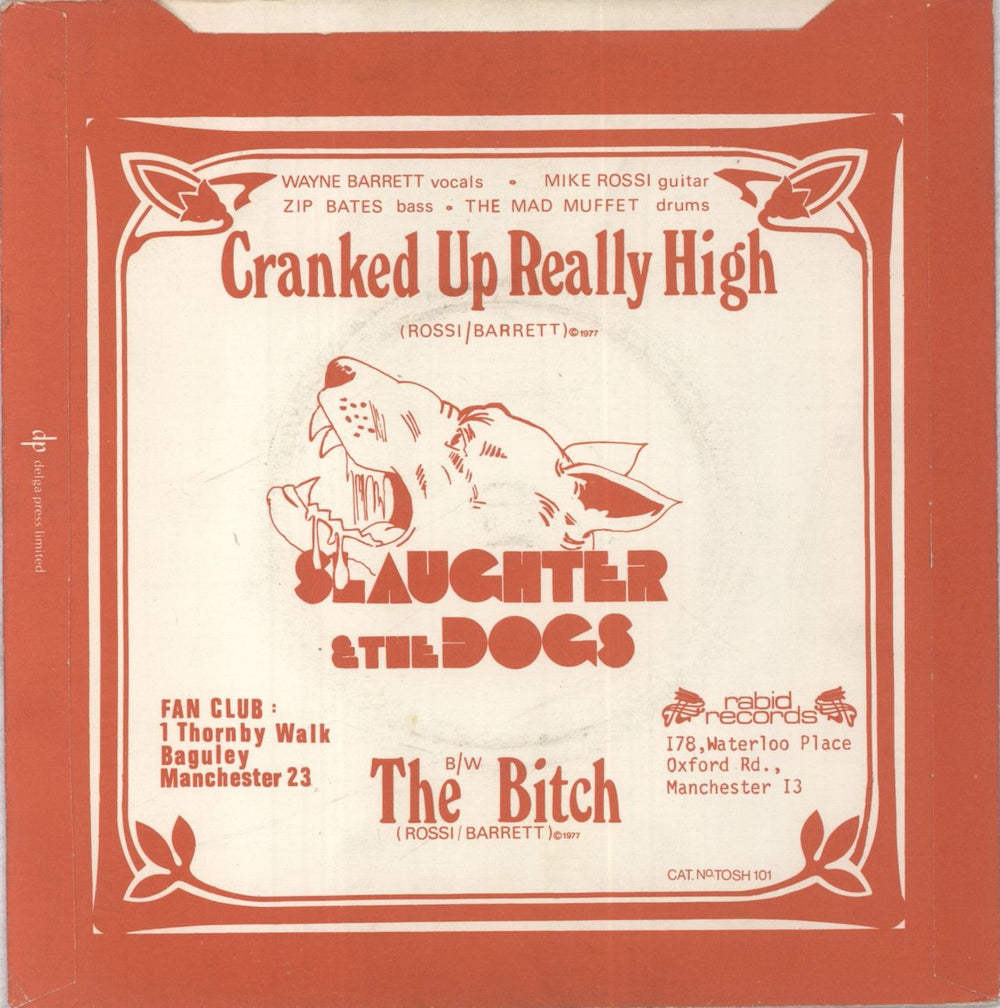 Slaughter & The Dogs Cranked Up Really High - Red injection UK 7" vinyl single (7 inch record / 45) S&D07CR648391