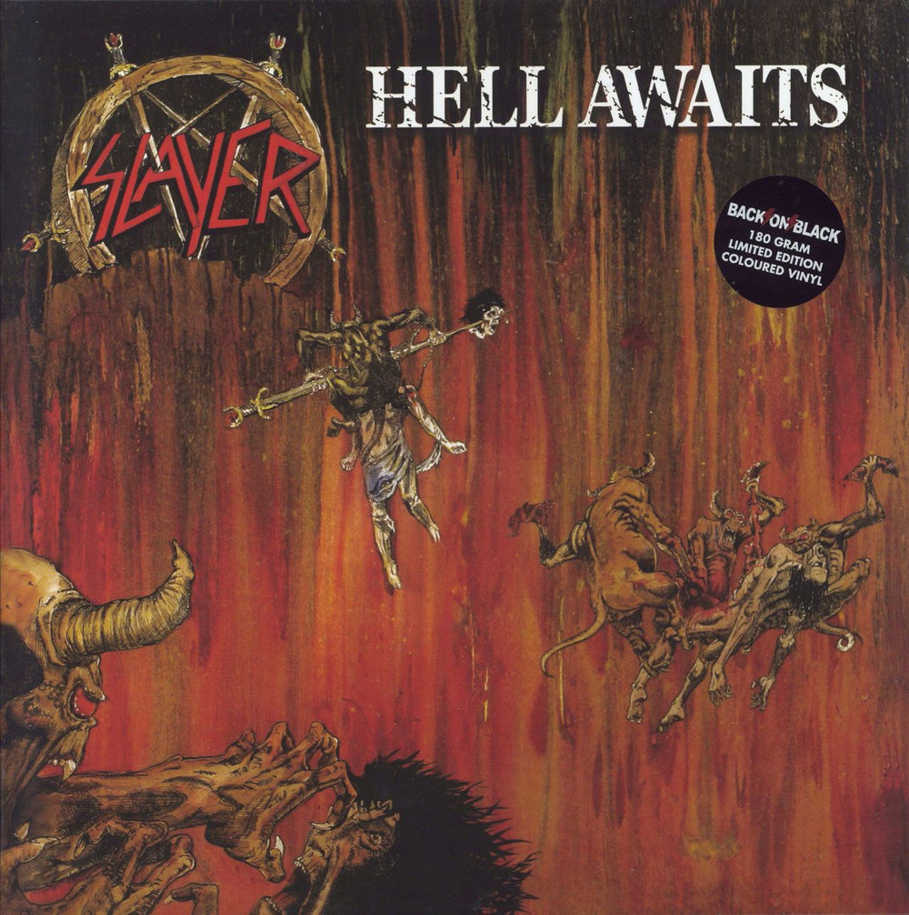 Slayer Hell Awaits - Clear Vinyl UK vinyl LP album (LP record) BOBV152LP