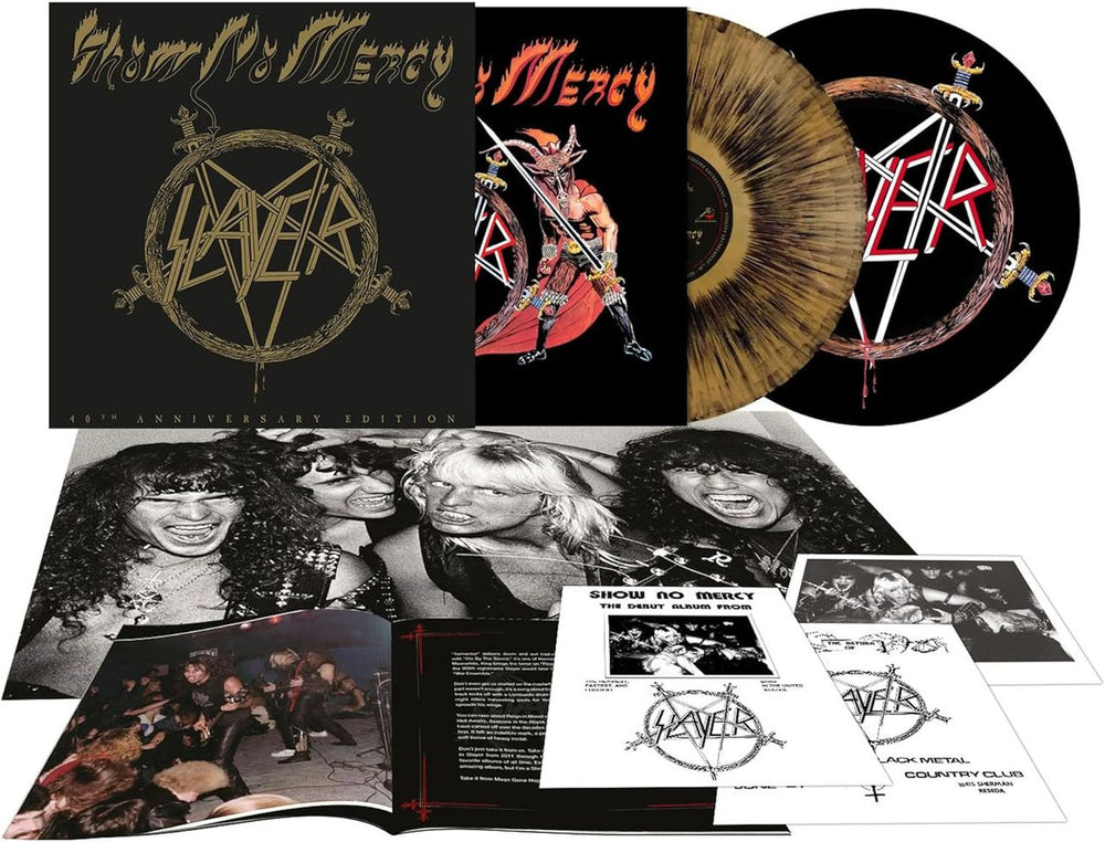 Slayer Show No Mercy - 40th Anniversary GOLD BLACK DUST Edition - Sealed UK vinyl LP album (LP record) 039841606621