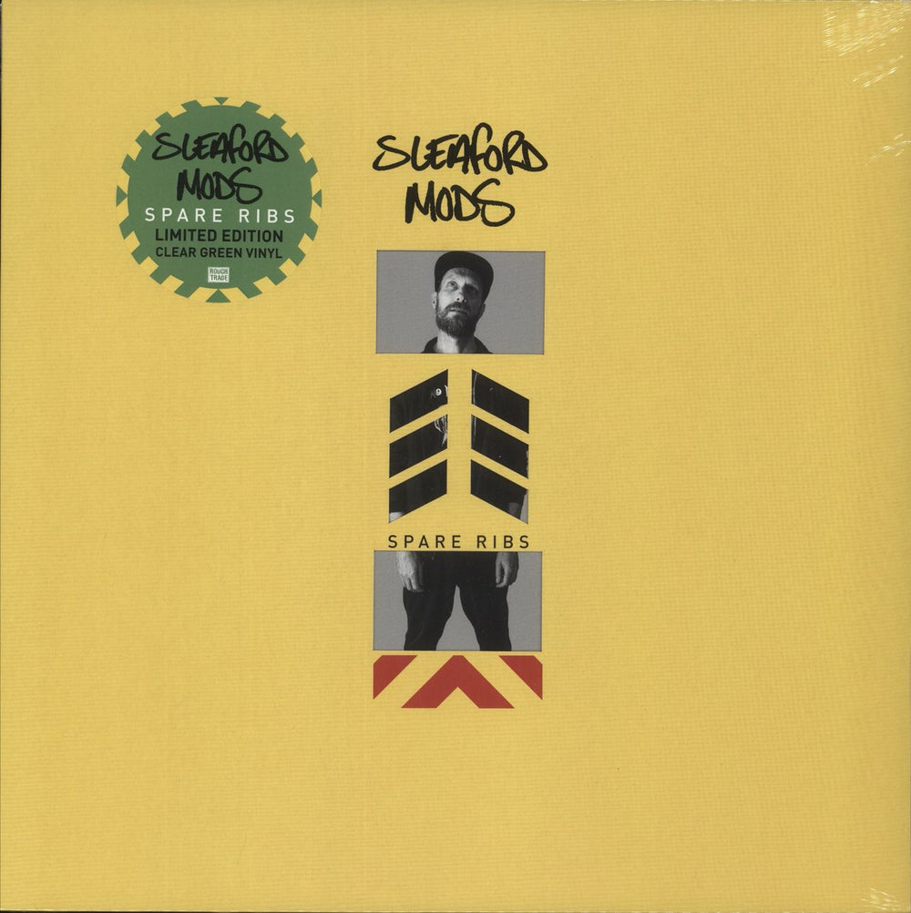Sleaford Mods Spare Ribs - Green Vinyl - Autographed Print - Sealed UK vinyl LP album (LP record) RT0197LPE