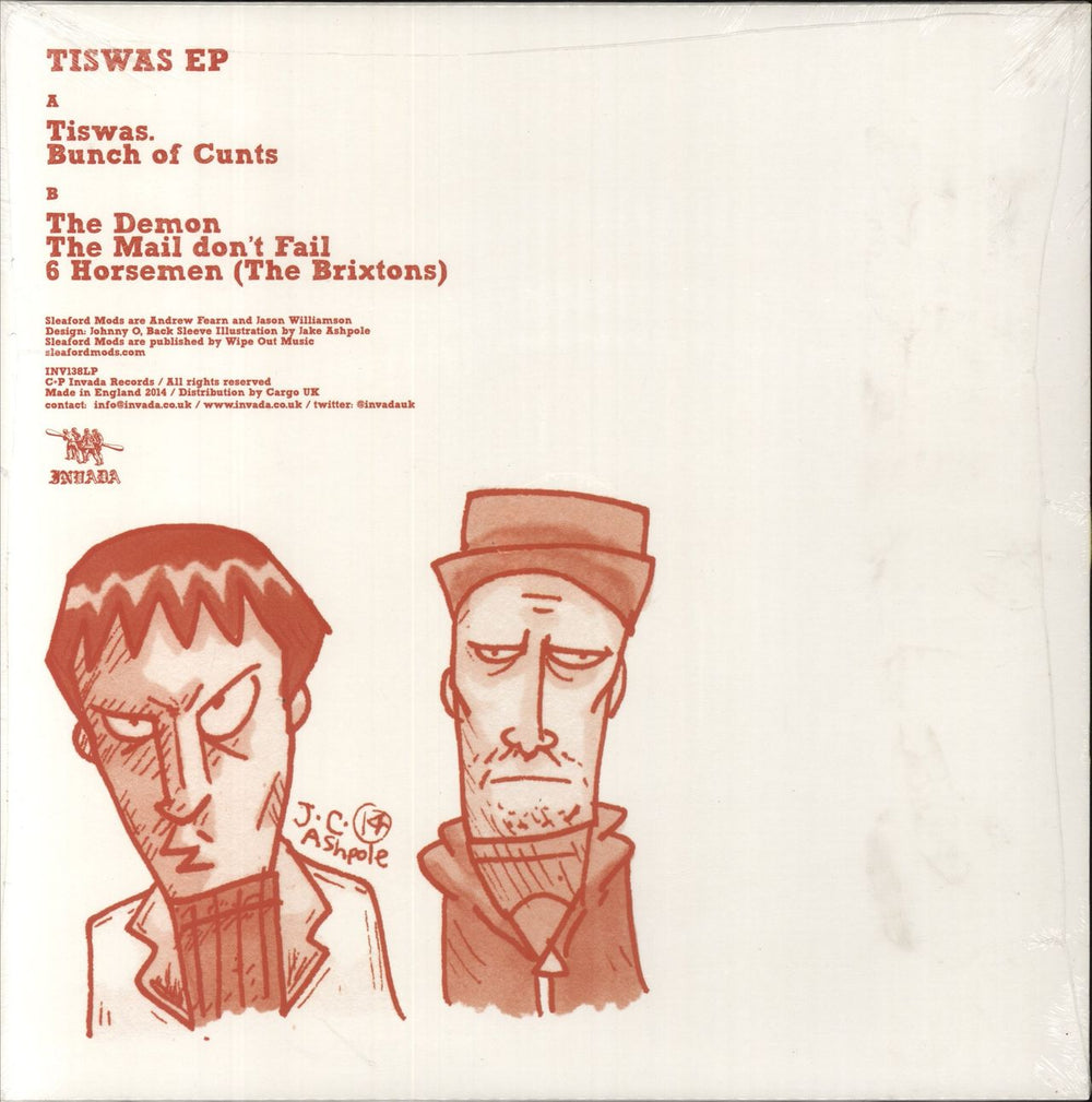 Sleaford Mods Tiswas EP - Orange vinyl - Sealed UK 12" vinyl single (12 inch record / Maxi-single) 5055869507028